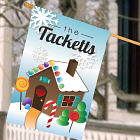 Personalized Gingerbread House Flag 83059732L